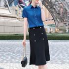 Short-sleeve Shirt / Pants / Midi Skirt / Set