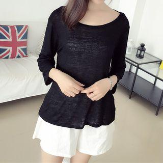 Strappy Back 3/4 Sleeve T-shirt