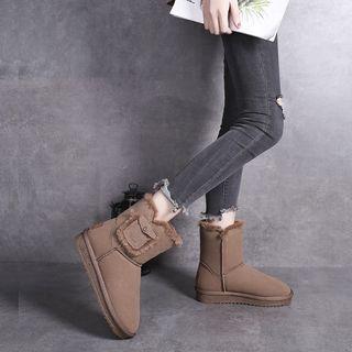 Faux Fur Trim Snow Boots