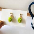 Grapes Resin Alloy Dangle Earring 1 Pair - Green - One Size