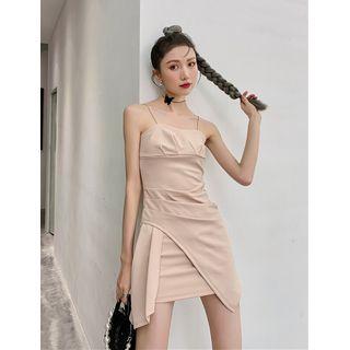 Spaghetti Strap Plain Slim-fit Mini Dress