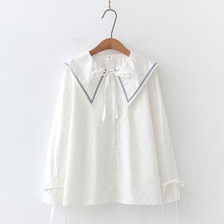 Sailor Collar Bow-neck Blouse