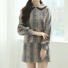 Plaid Jacket & Miniskirt Set