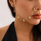 Star / Butterfly Chain Nose Ring Earring