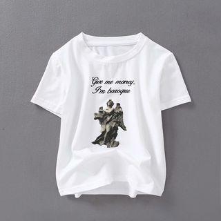 Short Sleeve Printed Top