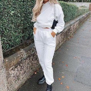 Set: Textured Hoodie + Sweatpants