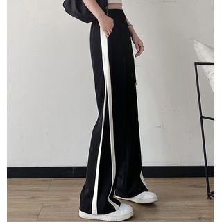 Two-tone Wide Leg Pants (various Designs)