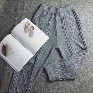 Wide-leg Jacquard Knit Pants