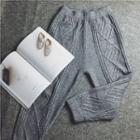 Wide-leg Jacquard Knit Pants
