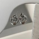 Hoop Alloy Dangle Earring 1 Pair - 925silver Earring - Silver - One Size