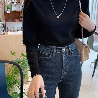 Diagonal-hem Plain Top