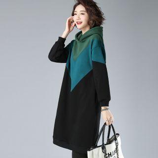 Paneled Hoodie Dress
