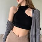 Long-sleeve Knit Cardigan / Sleeveless Top / A-line Skirt