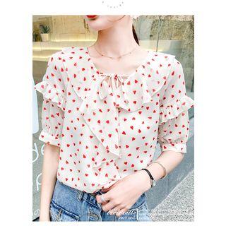 V-neck Chiffon Blouse (various Designs)