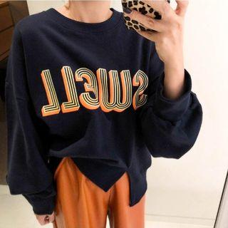 Graphic Print Cropped Sweatshirt