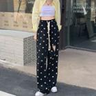 Heart Straight Leg Jeans Black - One Size