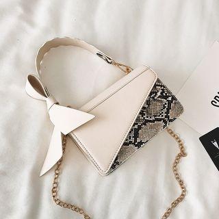 Snakeskin Panel Handbag