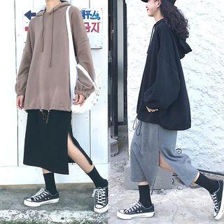 Long Sleeve Hooded Top / A-line Skirt