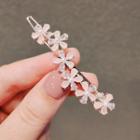 Cz Flower Hair Clip Ly390 - Pink - One Size