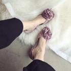 Flower-accent Flat Sandals