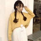 Hooded Pom Pom Sweater