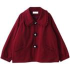 Collared Frill Trim Button-up Jacket