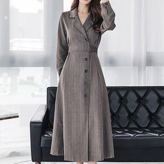 A-line Single-breasted Coat Dress