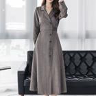 A-line Single-breasted Coat Dress