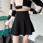 Woolen A-line Accordion Pleat Full Skirt