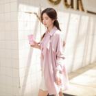 Wide-lapel Raglan-sleeve Jacket