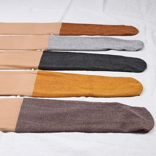 Fleece Lined Two-tone Tights