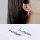 925 Sterling Silver Leaf Dangle Earring 1 Pair - Leaves - One Size