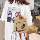 Embroidered Woven Backpack