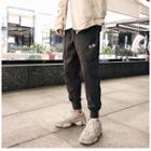 Embroidered Lettering Cargo Jogger Pants