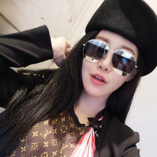 Mirrored Panel Aviator Sunglasses