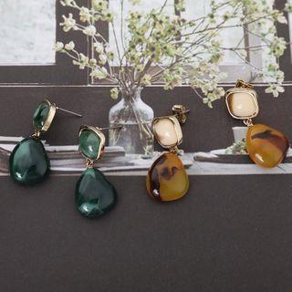 Faux-marble Drop Earrings