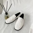 Woven Pleather Loafers