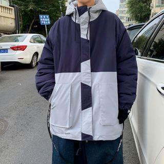 Padded Two Tone Hooded Jacket