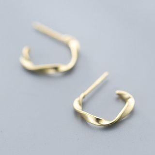 925 Sterling Silver Swirl Earring As Shown In Figure - One Size