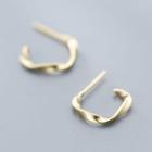925 Sterling Silver Swirl Earring As Shown In Figure - One Size