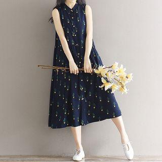Midi Cactus Print Tank Dress
