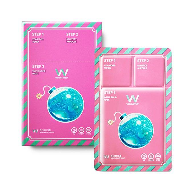 Wonjin Effect - Water Bomb 3 Step Moisturizing Mask 10 Pcs