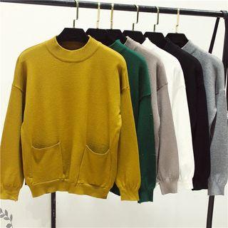 Plain Pocketed Sweater