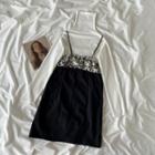 Long-sleeve Turtleneck Top / Mini A-line Overall Dress / Set