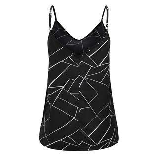 Printed V-neck Camisole Top Shirt
