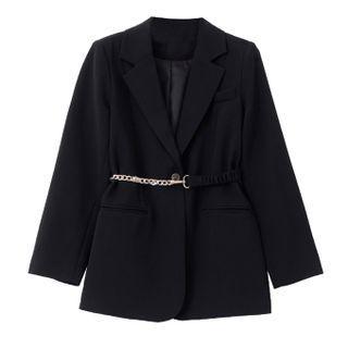 Set: One-button Blazer + Chain Belt