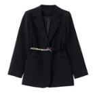 Set: One-button Blazer + Chain Belt