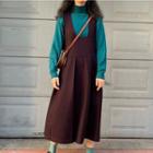 High-neck Top + Jumper Dress