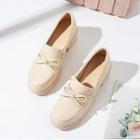Block Heel Buckled Bow Loafers