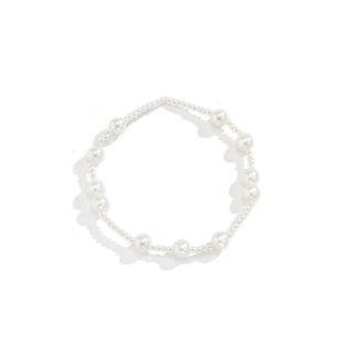 Faux Pearl Anklet White - One Size